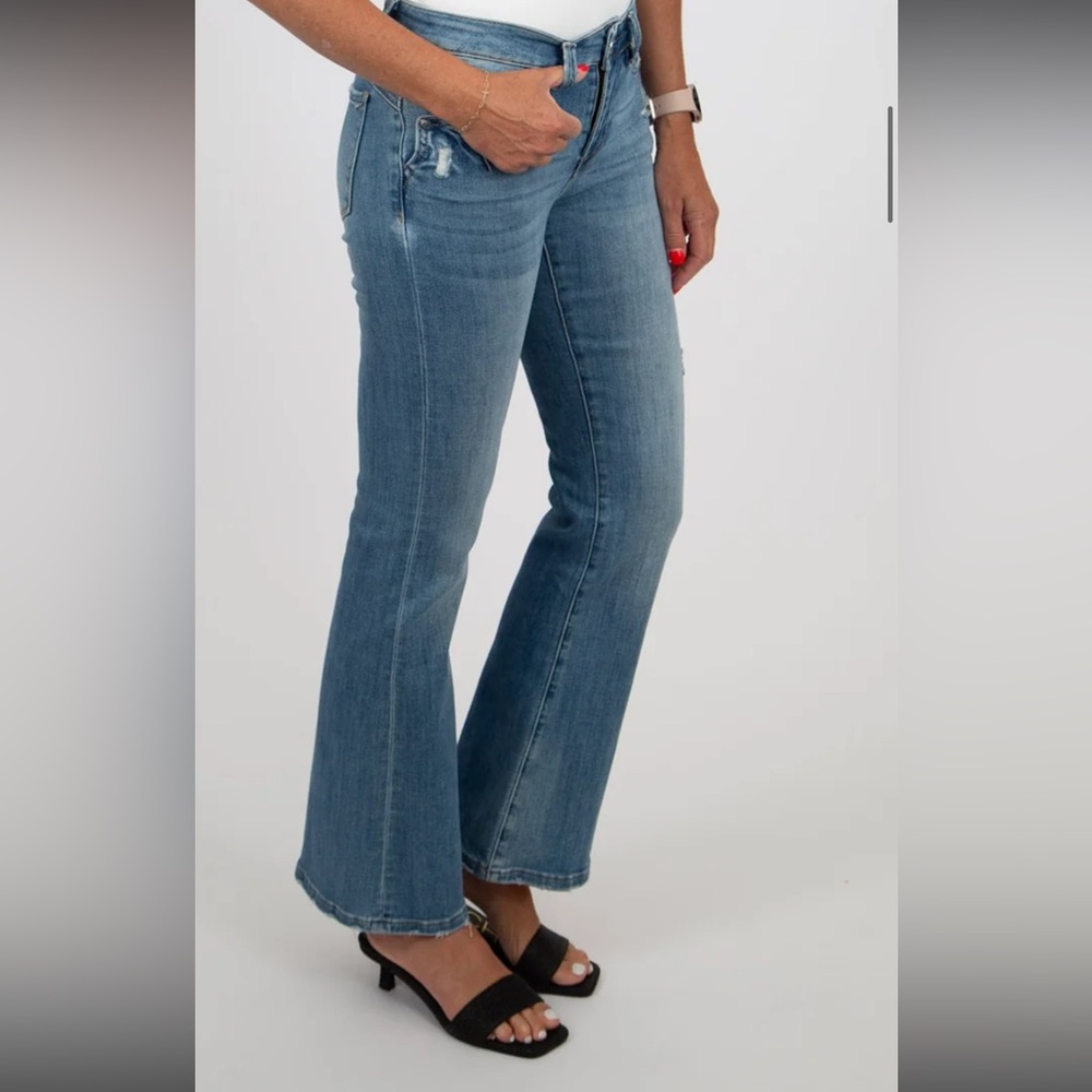 Mid Rise Flares by Mica Denim